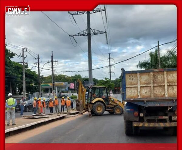 CLAUSURAN AVENIDA LUIS MARÍA ARGAÑA POR TRABAJOS EN LAMBARÉ