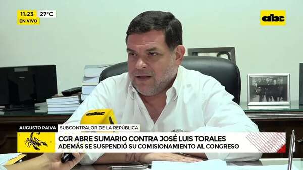 Video: CCR abre sumario contra José Luis Torales y suspende su comisionamiento al Congreso Nacional - ABC Noticias - ABC Color