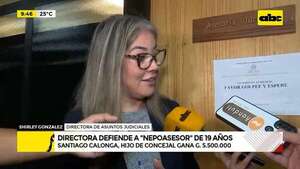 Directora defiende a ‘’nepoasesor’' de 19 años: Santiago Calonga, hijo de Concejal gana G. 5.500.000 - ABC Noticias - ABC Color