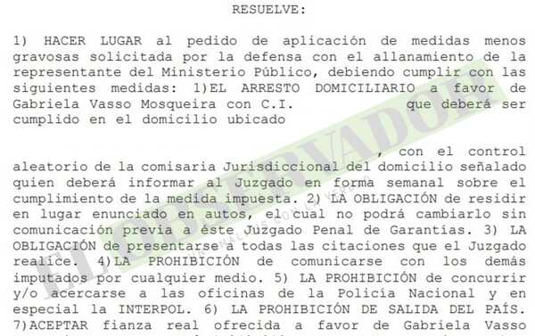 Sospechosa en el caso Interpol obtiene arresto domiciliario