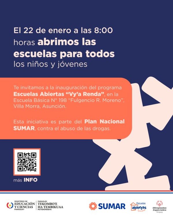 MEC destaca inicio de Escuelas Abiertas