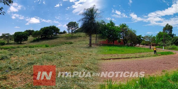 MUNICIPALIDAD DE CAMBYRETÁ LIMPIA ÁREAS VERDES Y ADVIERTE A PROPIETARIOS DE TERRENOS - Itapúa Noticias