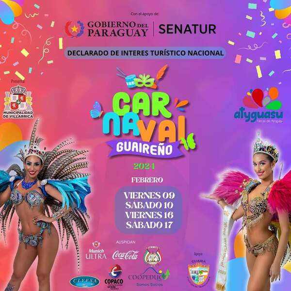 El sambódromo de Guairá se llenará de fiesta con cuatro fechas confirmadas para este febrero - ADN Digital