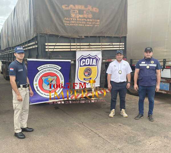 Incautan camión con implementos agrícolas de ingreso ilegal al país - Radio Imperio 106.7 FM