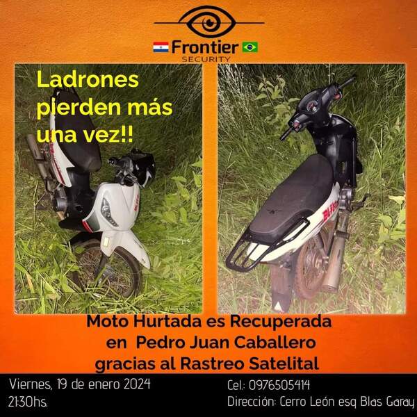 Con Frontier Security hallan abandonada en Jardín Aurora una motocicleta robada - Radio Imperio 106.7 FM