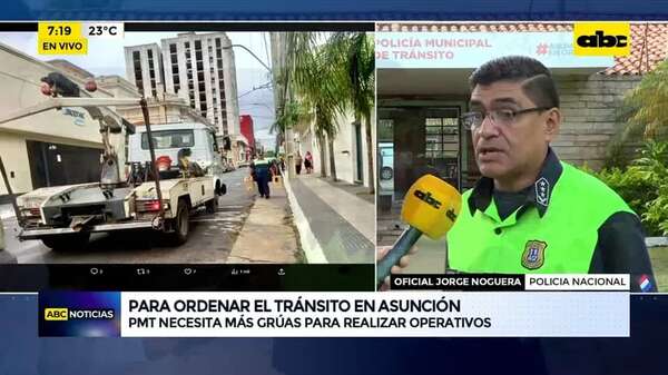 Video: PMT necesita más grúas para realizar operativos - ABC Noticias - ABC Color
