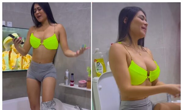 (VIDEO)¡Laurys Diva ya tiene una tv en su lujoso baño!