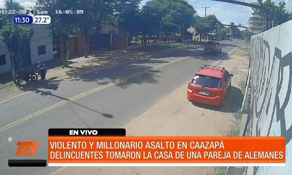 Violento y millonario asalto en Caazapá | Telefuturo