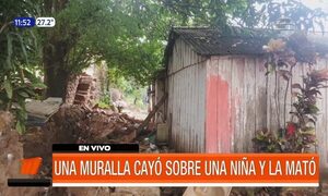 Muralla cayó sobre una niña y la mató | Telefuturo