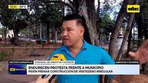 Video: pobladores de Arroyos y Esteros exigen parar construcción de un vertedero en zona de humedales - ABC Noticias - ABC Color