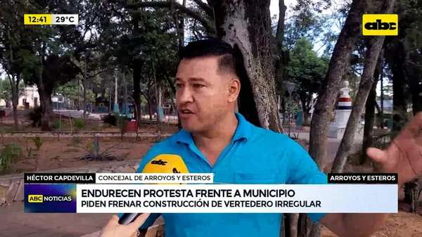 Video: pobladores de Arroyos y Esteros exigen parar construcción de un vertedero en zona de humedales - ABC Noticias - ABC Color