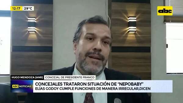 Concejales trataron situación de ‘’nepobaby’': Elías Godoy cumple funciones de manera irregular, dicen - ABC Noticias - ABC Color