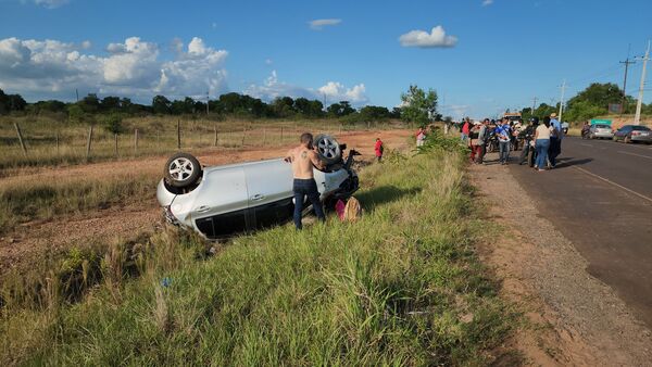 Accidente en la Ruta PY22: Automovilista embiste a motociclista