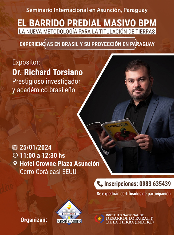Experto disertará sobre metodología de titulación masiva en seminario organizado por Indert - .::Agencia IP::.