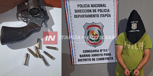 AMENAZÓ CON UN REVÓLVER A SU PAREJA Y TERMINÓ DETENIDO - Itapúa Noticias