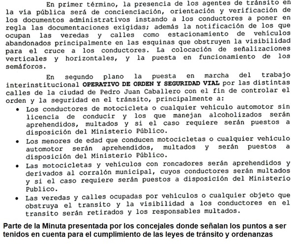 Concejales municipales proponen poner en orden el tránsito automotor y la seguridad víal - Radio Imperio 106.7 FM