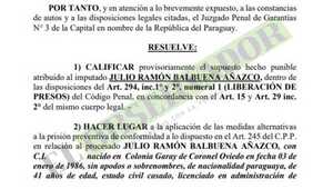 Liberan a exdirector de Tacumbú y funcionario penitenciario implicados en liberación de un preso