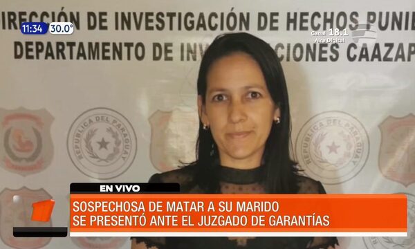 Sospechosa del asesinato de su marido se presentó ante el Juzgado | Telefuturo