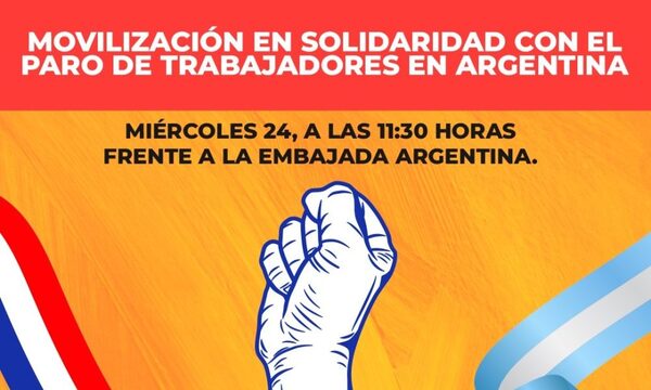 Acción Sindical Clasista convoca a manifestación en apoyo al Paro Nacional en Argentina y en defensa de los derechos laborales