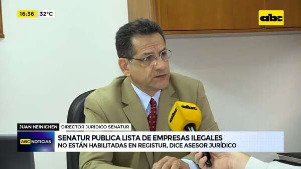 Video: Senatur publica lista de empresas ilegales - ABC Noticias - ABC Color