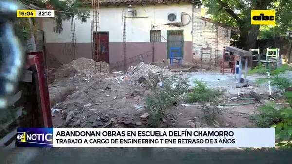 Video: Abandonan obras en Escuela Delfín Chamorro - ABC Noticias - ABC Color
