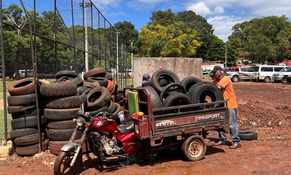 Despejan de neumáticos la plaza del mercado y afirman que buscan nueva forma de recolección – Diario TNPRESS