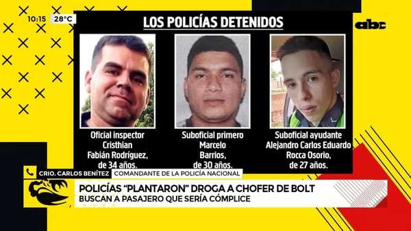 Video: policías ‘’plantaron’' droga a chofer de Bolt - ABC Noticias - ABC Color