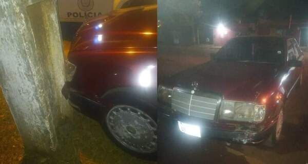 Ladrón no sabía manejar y chocó auto que quería robar