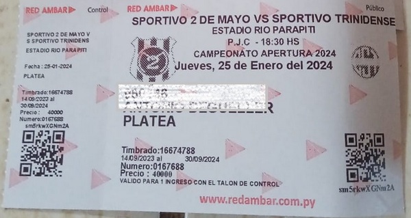 Entradas se emiten a través de la Cédula de Identidad