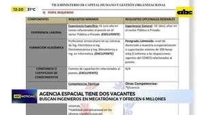 Video: Agencia espacial tiene dos vacantes  - ABC Noticias - ABC Color