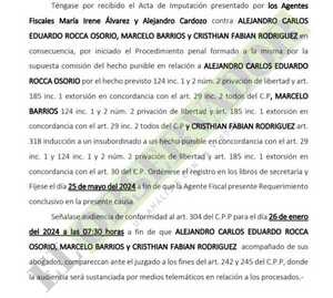 Admiten imputación por extorsión y convocan a imposición de medidas a policías