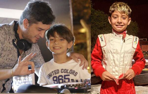 Junior aprovecha la compañía de su hijo para llevarle a todos lados
