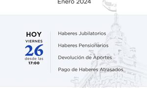 Jubilados y pensionados de la Caja Fiscal percibirán hoy sus haberes