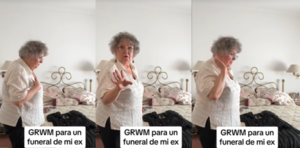 [VIDEO] Abuela se volvió viral con el vestido que usará para entierro de algún “ex” aunque ¡siguen vivos!