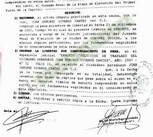 Liberan a Juan Viveros Cartes por compurgamiento de condena por narcotráfico