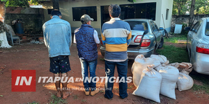 TRES APREHENDIDOS POR HABER SUSTRAÍDO SOJA DE UN CAMIÓN ESTACIONADO EN NATALIO - Itapúa Noticias