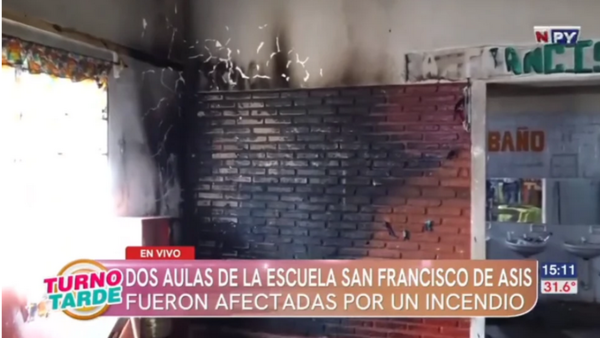 Una escuelita se quemó en Ñemby