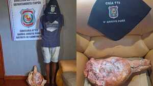 Se suspende el asado: Cae ladrón de carne en Arroyo Pora
