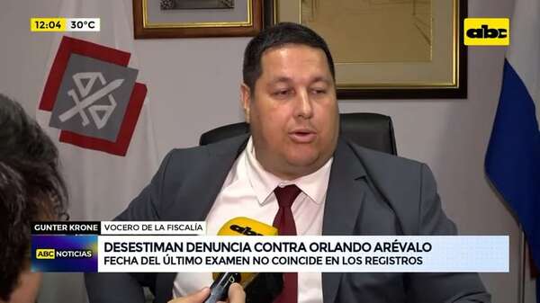 Video: desestiman denuncia contra Orlando Arévalo - ABC Noticias - ABC Color