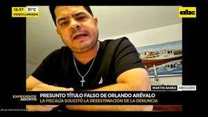 Presunto título falso de Orlando Arévalo: Fiscalía solicitó la desestimación de la denuncia  - ABC Noticias - ABC Color
