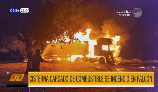 Cisterna cargado de combustible se incendió en Falcón | Telefuturo