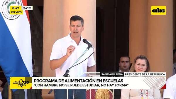 Video: Santiago Peña presenta proyecto “Hambre cero en las escuelas y los centros educativos” - ABC Noticias - ABC Color
