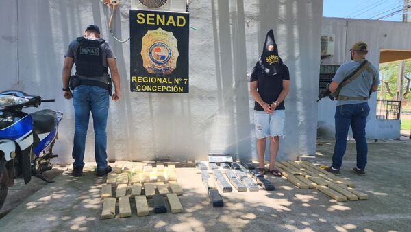 «Incautación de 67 kg de Marihuana y Detención de Transportador en Yby Ya’u»