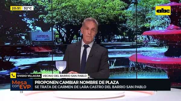Proponen cambiar nombre de plaza: se trata de Carmen de Lara Castro del Barrio San Pablo - Mesa de Periodistas - ABC Color
