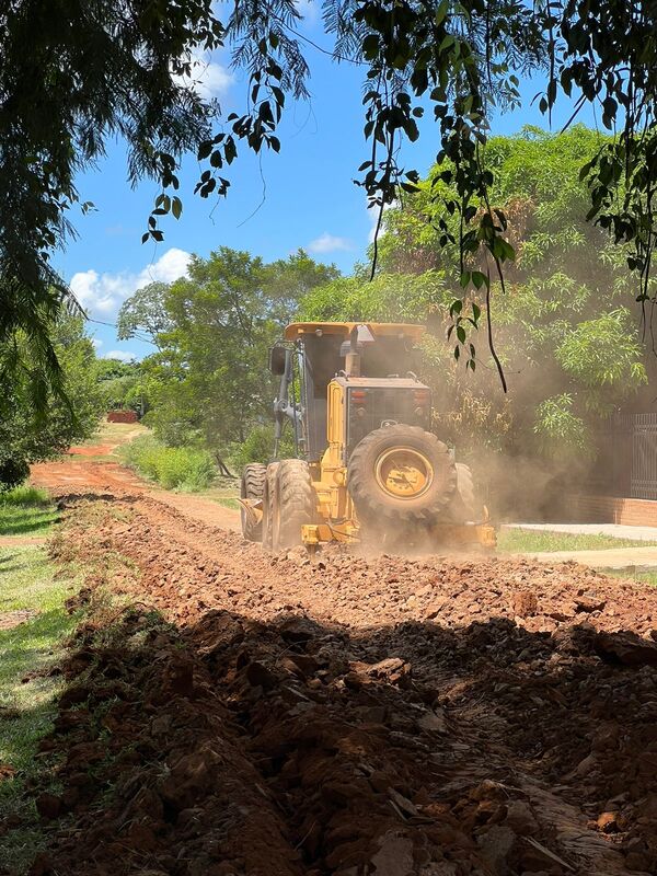 Apertura de caja de empedrado en Cambyretá Centro