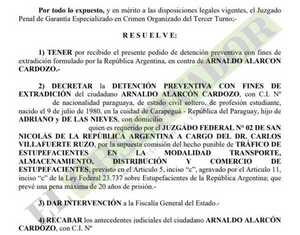 Ordenan detención de paraguayo buscado en Argentina por dirigir estructura narco