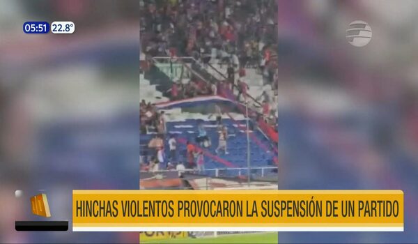 Hinchas violentos provocaron la suspensión de un partido | Telefuturo