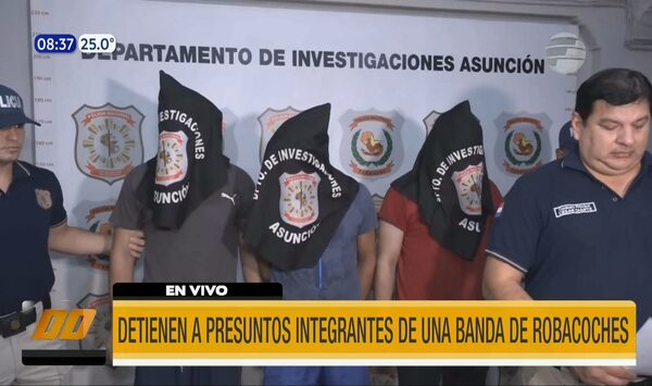 Detienen a presuntos integrantes de una banda de robacoches en Asunción | Telefuturo