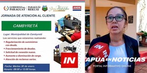 HASTA LAS 13:00 LA ANDE REALIZA ATENCIONES EN LA MUNICIPALIDAD DE CAMBYRETÁ  - Itapúa Noticias