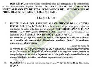 Autorizan a procesado por contrabando a viajar al extranjero para una consulta médica
